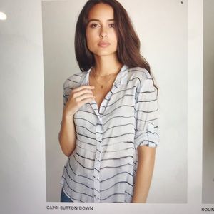 NWT Bella Dahl Capri Button Down